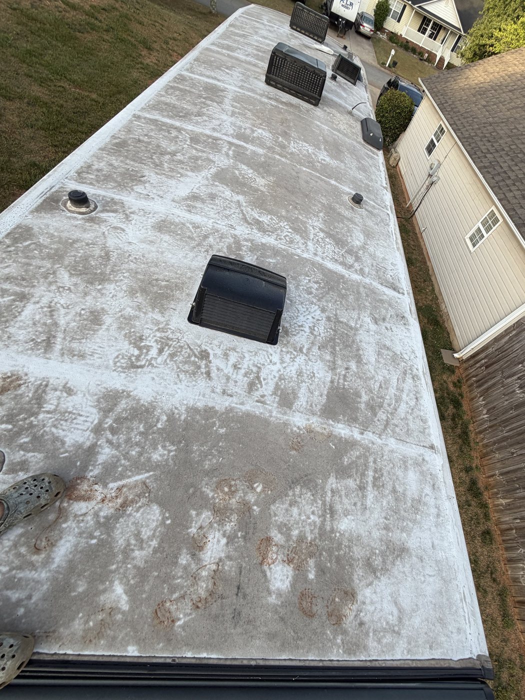 Preventative full-roof coating: before